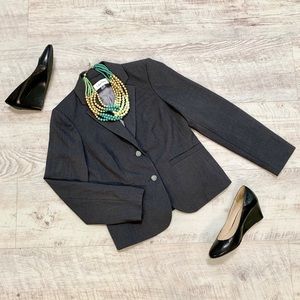 NWOT Calvin Klein 2 Button Charcoal Blazer, Sz 6